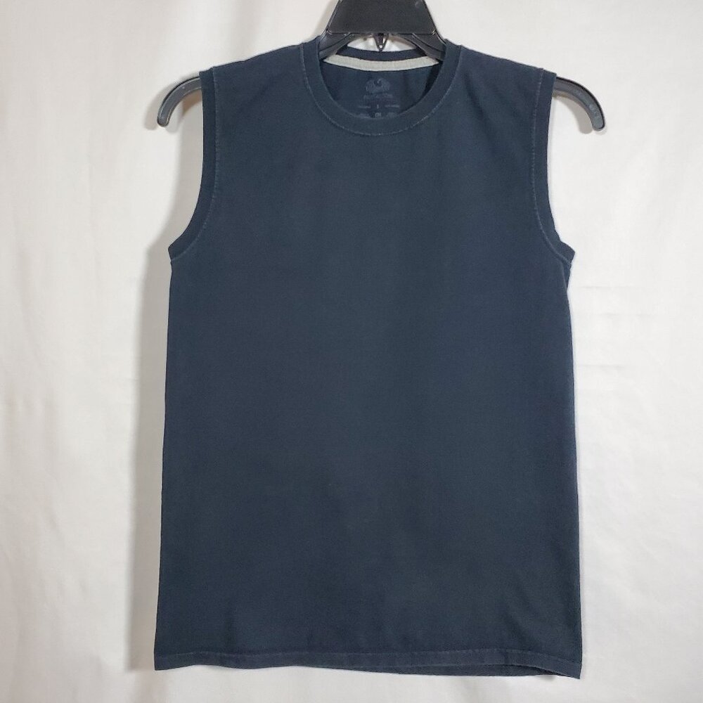 Fruit of the Loom Men's Sleeveless Black Muscle Shirt Size Small
